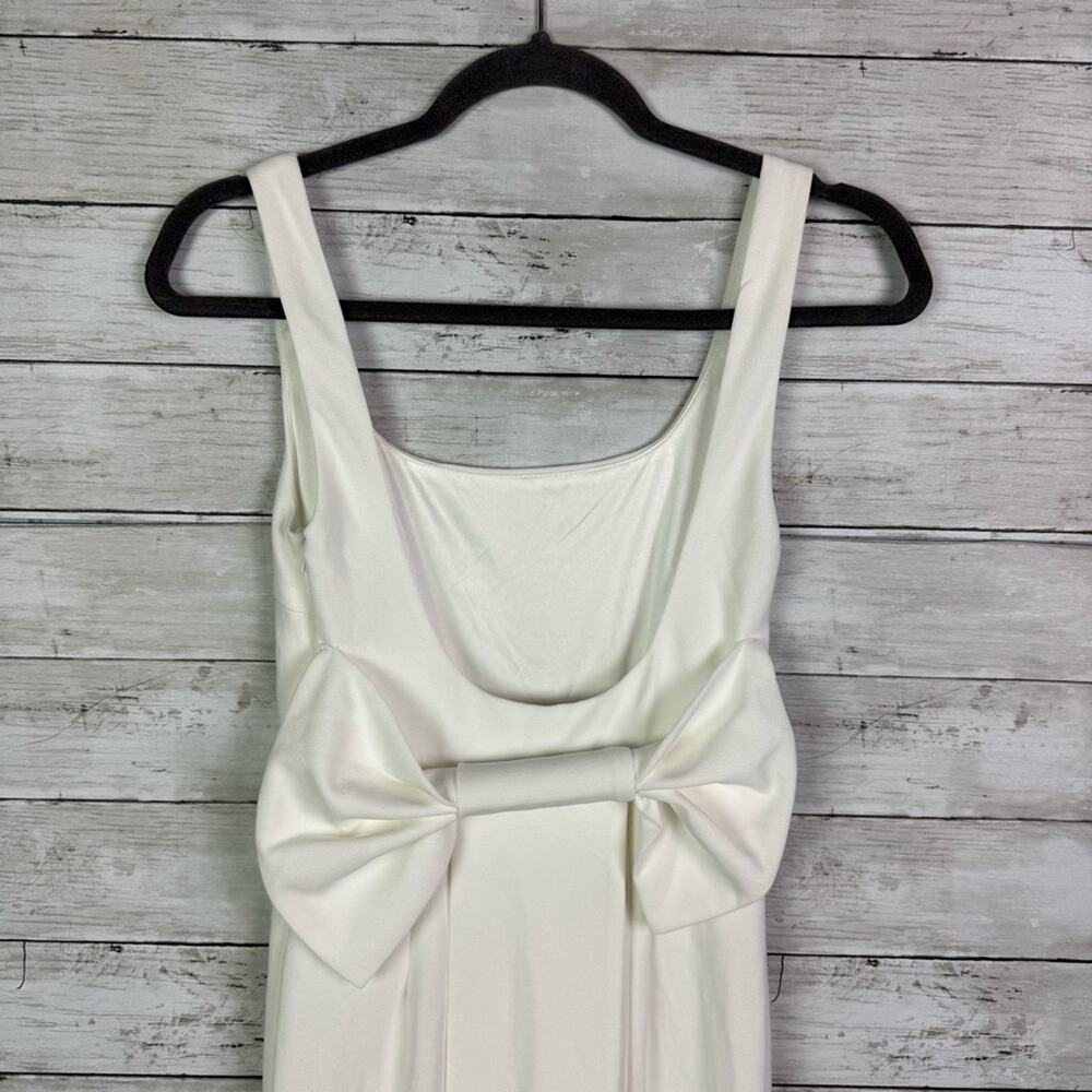 Lulus Loving Fate White Bow Square Neck Backless Maxi Dress White Size XS - Picture 5 of 6